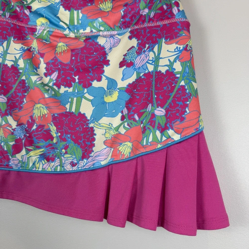 Birdies And Bows Athletic Skort Women S Multi Floral Performance Pickleball Golf